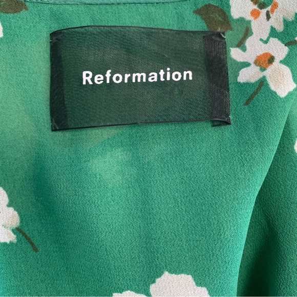 Reformation Garnet Floral Wrap Minidress Size S - Picture 5 of 6